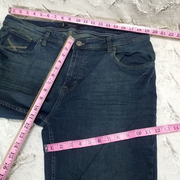 Abstract One Jeans Mens 38×32 Blue Straight Dark Wash Denim - Picture 5 of 12